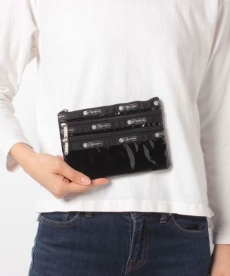 Li Shibao ใหม่กระเป๋าใส่เหรียญใสรุ่นที่จำกัดแนวโน้มแฟชั่นขนาดเล็ก7158กระเป๋าเครื่องสำอางซิปสามชิ้น
