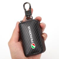 ❁ஐ For perodua aruz axla bezza myvi viva Car Accessories Carbon Fiber Car Key Case Men Ladies Key Storage Bag