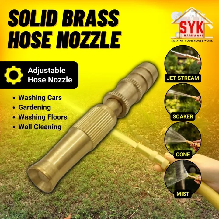SYK Mitco Solid Brass Garden Hose Nozzle MT317 Piping Nozzle Water Pipe