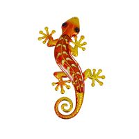 Home Decor Metal Gecko Wall for Garden Decoration Outdoor Statuette Sculptures and Animales Jardin Yard