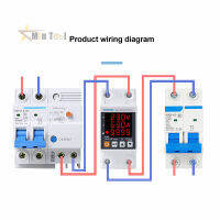 63A 220V 3IN1จอแสดงผล DinRail ปรับภายใต้แรงดันไฟฟ้า Surge Protector รีเลย์ Over Current Kwh Watt Meter แหล่งจ่ายไฟ