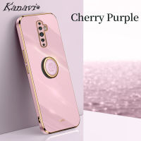 Kanavi เคสโทรศัพท์แฟชั่นสำหรับ OPPO Reno Reno2 Reno2 F Reno4 Reno 4 Pro Reno5 5G Reno 5 Pro เคสโทรศัพท์กันกระแทกสุดหรูที่ตั้ง TPU แหวนใส่นิ้วเคลือบโลหะด้วยไฟฟ้าเคสโทรศัพท์ซิลิโคนนิ่ม