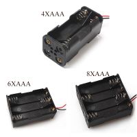 DIY New4 6 8 Slots AAA Back to Back Battery Case Box AAA Battery Holder Storage Case With Lead Wire Bateria Protection Container