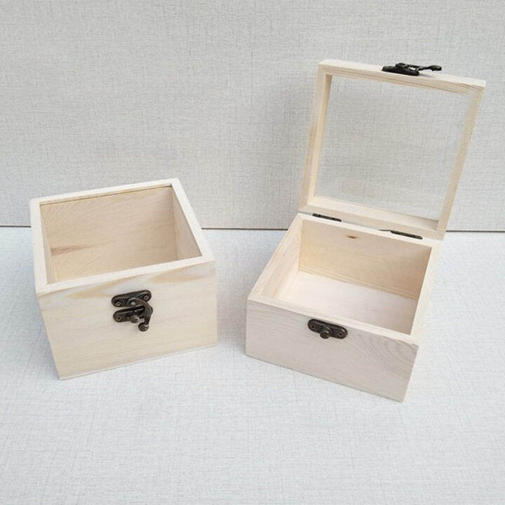 wdclever-natural-plain-wooden-box-unpainted-wood-storage-case-glass-lid