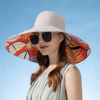 หมวกมีปีกหมวกชาวประมงสองด้านสำหรับผู้หญิง,ใหม่หมวกฮาวายแฟชั่นหมวกป้องกันแสงแดดแสงแดดฤดูร้อนหมวกครอบทรงถัง