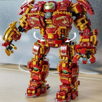 เข้ากันได้กับตัวต่อเลโก้, Marvel, Iron Man mech, anti-Hulk destroyer, construction puzzle toys for kids and boys