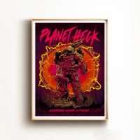Planet Heck, Doom Eternal, Video Game Poster,DOOM Game Poster Fan Art Vintage Canvas Poster Print, No Frame