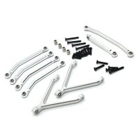 For FMS FCX24 Metal Chassis Links Pull Rods and Steering Rods Set 1/24 RC Crawler Car Upgrades Parts Accessories