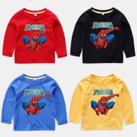 CODleijianwen1 เสื้อเด็กแขนยาว Spiderman 6 สีเสื้อยืดผ้าฝ้าย (ยินดีต้อนรับขายส่ง) Ready Stock