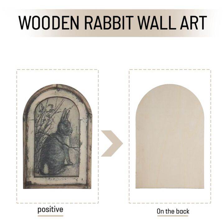 rabbit-wall-art-country-farmhouse-decoration-european-and-american-style-series-paintings-porch-mural-decoration-frame