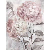 ♈❅✼ Flower Pink Grey Floral Nordic DIY Cross Stitch Embroidery 11CT Kits Craft Needlework Set Printed Canvas Cotton Sell