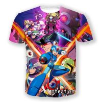 Pechion ใหม่ผู้ชาย/ผู้หญิง Mega Man 3D พิมพ์แขนสั้นเสื้อยืดแฟชั่น T เสื้อกีฬา Hip Hop ฤดูร้อนเสื้อ L139