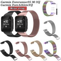 นาฬิกาสแตนเลสสตีลของมิลานนาฬิกาสายสำหรับการ์มิน Forerunner สร้อยข้อมือ35J 35 Forerunner30พร้อมเครื่องมือสำหรับ Forerunner35J