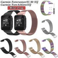 นาฬิกาสแตนเลสสตีลของมิลานสายสำหรับการ์มิน Forerunner35 Forerunner30สายรัดข้อมือ35J สำหรับนักกีฬา Forerunner35j