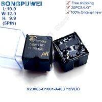 ☬□ Free shipping 20Pcs/Lot V23086-C1001-A403 Car Relay 30A 5Pin 12VDC V23086 V1001 A403 For in Foster car 100 Original new