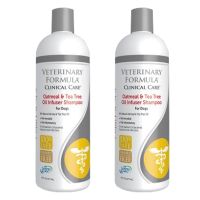 แชมพูสุนัข Veterinary Formula Clinical Care Shampoo Oatmeal &amp; Tea Tree Oil สำหรับผิวแห้งแพ้ง่าย 473มล. (2 ขวด)