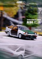 TOYOTA SPRINTER TRUENO AE86 Drift Car With Carbon doors (INNO64)