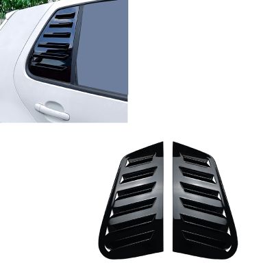 1Pair Car Glossy Black Rear Windows Triangle Louver Cover Stickers Parts Accessories for VW Golf 4 MK4 1997-2006 Car Styling Cover