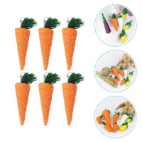 OULII 6pcs Pet Pet Rabbit Molars Molars Relief Toys Carrot ของเล่นสัตว์เลี้ยงของเล่นที่ทอของเล่นสัตว์เลี้ยง