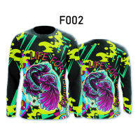 เสื้อกีฬา เสื้อตกปลา เสื้อพิมพ์ลาย เสื้อแขนยาว รุ่น F002