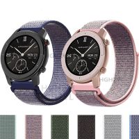 卐◑ Tkany pasek z nylonową pętlą do Huami Amazfit GTR Mini 42MM 47MM inteligentny zegarek do noszenia na nadgarstek dla Amazfit GTS 3 2 2e