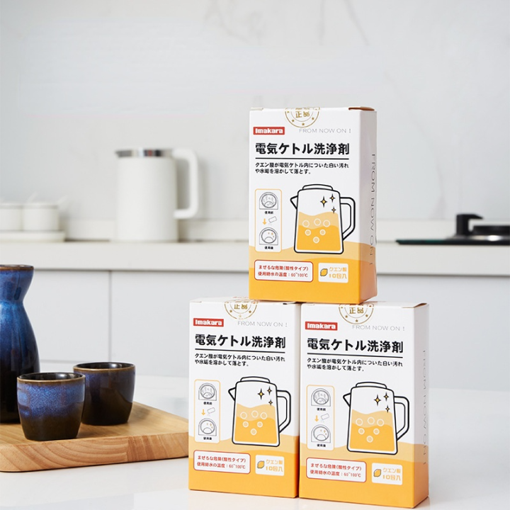 ญี่ปุ่นกรดซิตริกตัวแทนขจัดคราบตะกรันอาหารเกรดอุปกรณ์เครื่องดื่มชาขนาดทำความสะอาดกาต้มน้ำไฟฟ้าอุปกรณ์