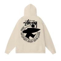 Popular high-end trendy brand CROWN Stuxi back surfboard sweatshirt loose couple hooded mens and womens hoodies for outer wear