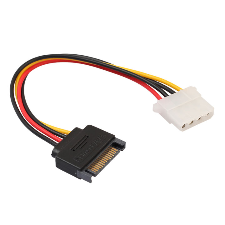 vktech-sata-15pin-ตัวผู้ไปยัง-ide-ฮาร์ดดิสก์ไดรฟ์ขนาดใหญ่4ขาสายตัวเชื่อมสายไฟ