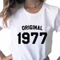 Original 19771988 Letter Print Tshirt Basis Ocollar White Shirt Tshirtdrop Ship 100% cotton T-shirt