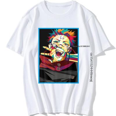 Harajuku MenS Graphic Tshirt Jujutsu Kaisen Printed Short Sleeve T Shirt Punk Cartoon Hip Hop Casual T-Shirt Streetwear Tops