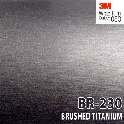 3M Wrap Film series 1080 BR230 สติ๊กเกอร์ติดรถแบบบรัชสีเงินไทเทเนียม (100cm.x150cm.)