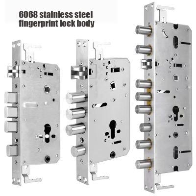 【YF】 Stainless Steel Security Door Lock Body Silent Tongue Mechanical and 6068 Fingerprint Accessories