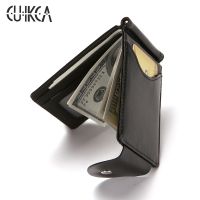 【CC】 CUIKCA South Korea Money Clip Men Wallet Purse Ultrathin Hasp Leather Business ID Credit Card