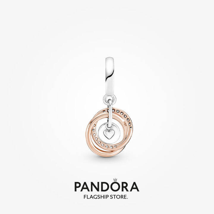 2023 New Original Pandoras 14K Rose Gold Plated Family Always Encircled