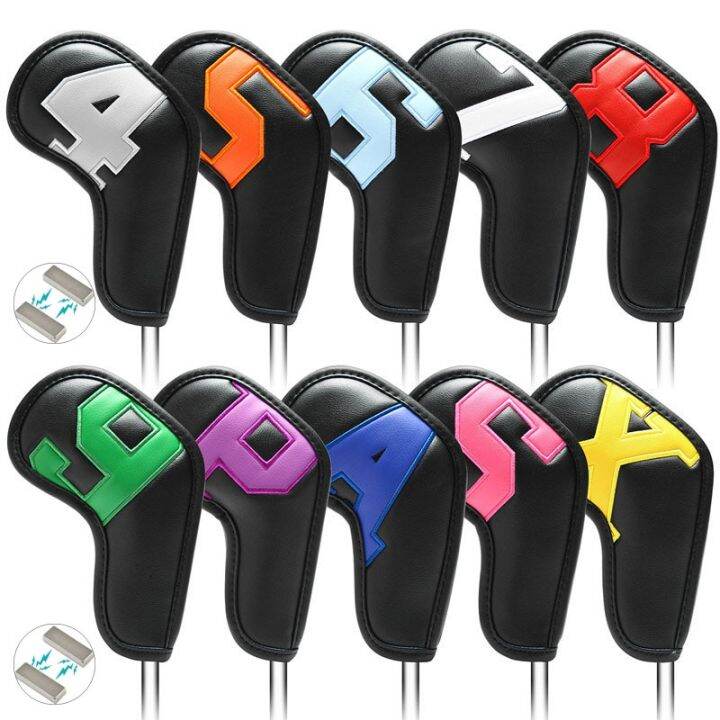 7-10pcs-new-magnetic-closure-golf-iron-head-cover-set-10pcs-wedge-cover-number-4-9-aspx-gradients-colorful-white