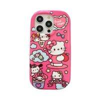 เคสโทรศัพท์มือถือการ์ตูน Hello Kitty สำหรับ iPhone 14 Pro Max 13 Pro Max ฝาหลังซิลิโคนนิ่มสำหรับ iPhone 12 Pro Max 11