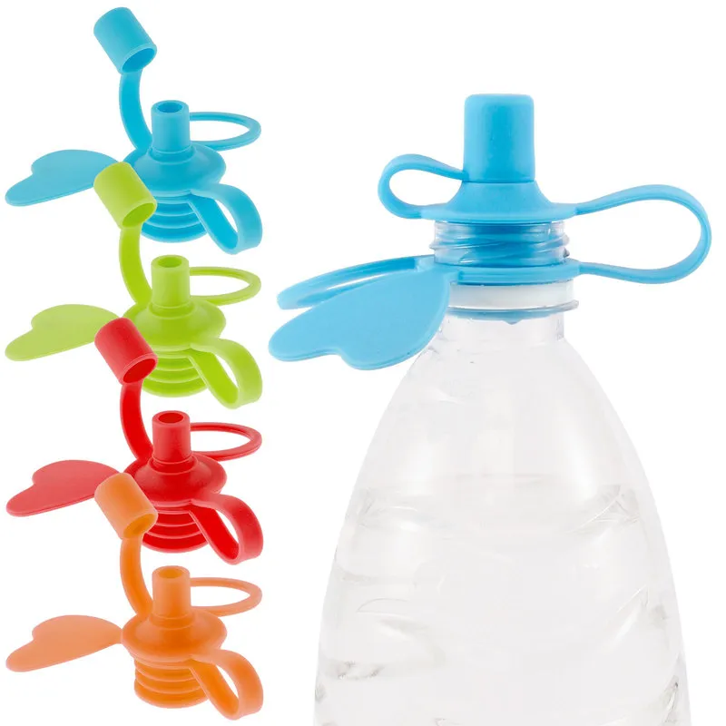 COLORFUL WATER BOTTLE Cap Silicone Top Spout Adapter Bottles Cover Baby  $4.43 - PicClick AU