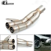 36-51MM Universal Motorcycle Double Exhaust Muffler Pipe escape moto For Kawasaki Z 300 ABS 750 R ABS 800 Ninja 600 1000 ZX-11R