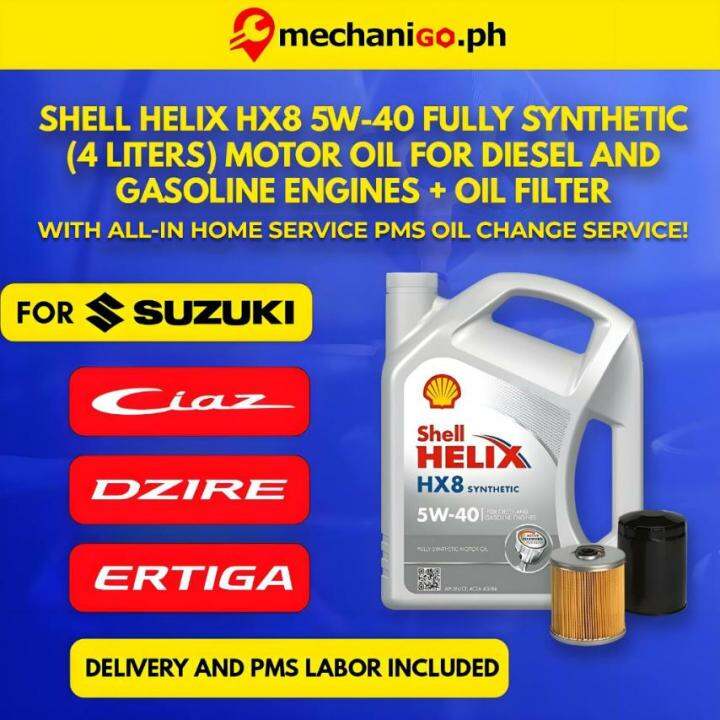 SHELL HELIX HX8 5W40 (4 Liters) Fully Synthetic Genuine ENGINE OIL for
