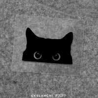 1PCS Cartoon Funny Black Cat Peeks Car Stickers Electric Motorcycle Trunk Computer Sticker Body Window Waterproof Auto Decals Decals  Emblems