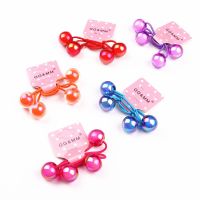 2Pcs/Lot New Fashion Cute Double Ball Hair Ring Hair Rope Hair Accessories For Women Girl Children