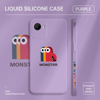 เคสกันรอยสำหรับ Realme C30S การ์ตูนเคสโทรศัพท์ดีไซน์ด้านข้างลายสัตว์ประหลาดตัวเล็กๆเคสป้องกันกล้องคลุมทั้งหมดปลอกซิลิโคนของเหลวรูปแบบขอบสี่เหลี่ยม