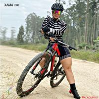 [COD] XAMA Sleeved Cycling Triathlon Skinsuit Sets Women 39;s 20D Macaquinho Ciclismo Feminino Jumpsuit Kits