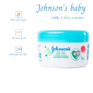 Kem Dưỡng Da Johnson s Baby chứa sữa và gạo 50g- Hàng chính hãng