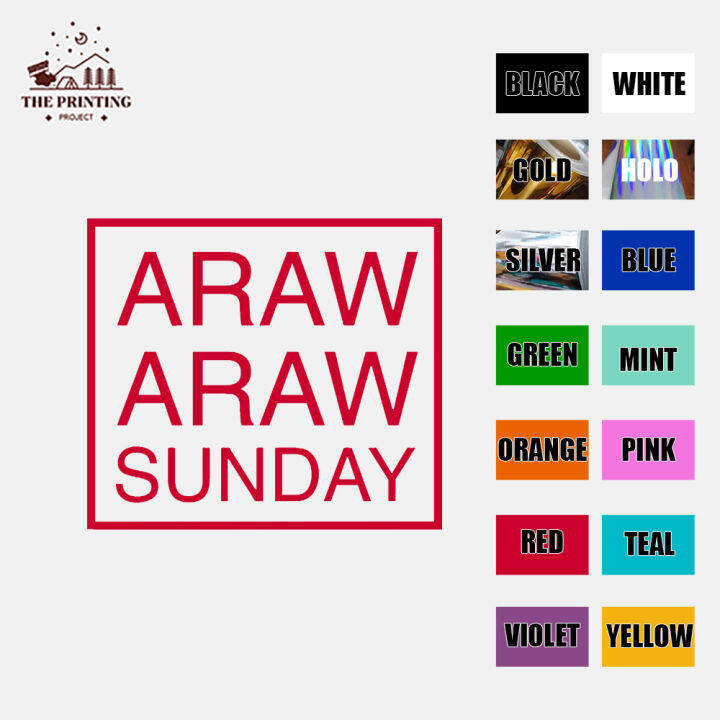 Araw Araw Sunday Sticker Decals Lazada Ph