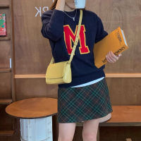 Spot parcel post Navy Blue Letter Sweater 2023 Autumn New Loose R Korean Style Versatile Knitted Top round Neck Long Sleeve Fashion