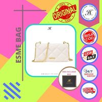 kfe901 Jims HONEY ESME BAG กระเป๋าสะพายไหล่ สายโซ่ หรูหรา ฟรีกล่องพิเศษ 100 พัน แถมฟรี ส่งฟรี