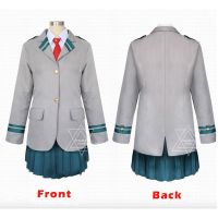 Ready Stock 1 Set Women Girls My Hero Academia OCHACO URARAKA Asui Tsuyu Anime Uniforms Dress