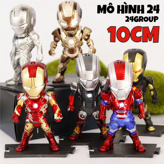 Mô hình cao cấp iron man đồ chơi figure chibi marvel ironman người sắt mk - ảnh sản phẩm 1