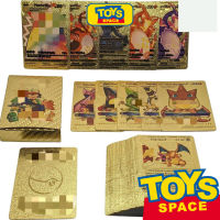 TOYS SPACE การ์ดโปเกม่อน 55 ชิ้น Pokemon Gold Foil Cards Card Collection